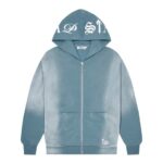 Latest Script Hoodie Blue