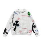 Chrome Hearts Stencil Multi Cross & Horseshoe Pullover Hoodie
