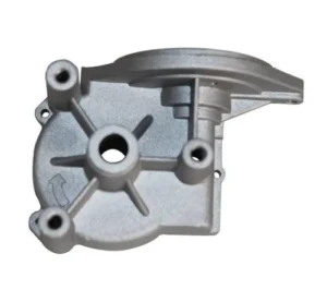 High pressure aluminium die casting automotive component with precision engineered housing structure
