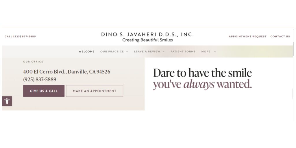 Danville Dentist | Dr Dino Javaheri | Cosmetic Dentistry Danville CA 94526