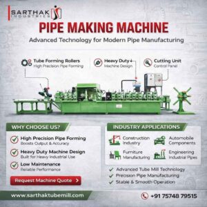 High Quality Pipe Making Machine Manufacturer in India Sarthak Tube Mill