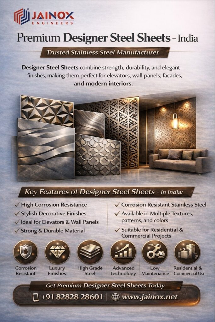 Premium Designer Steel Sheets Manufacturer in India Jainox