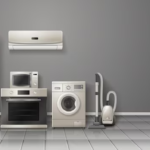 side by side fridge and freezer