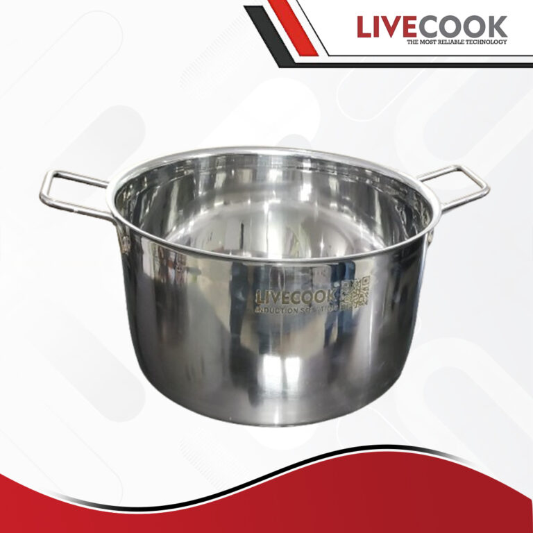 Steel Patila For Induction by live cook with durable stainless steel body and strong induction base