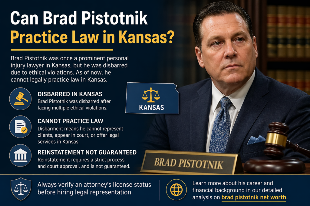 Can Brad Pistotnik Practice Law in Kansas