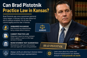 Can Brad Pistotnik Practice Law in Kansas