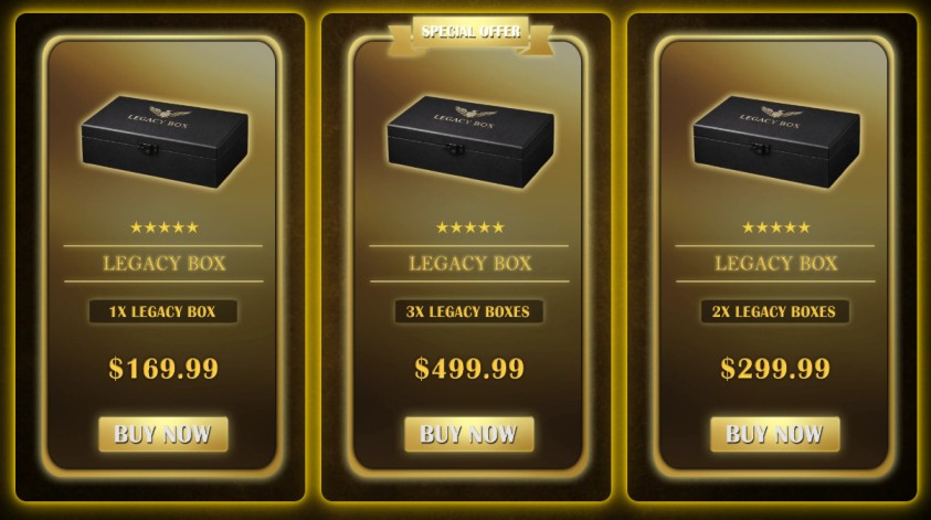Legacy-Box-Price-List