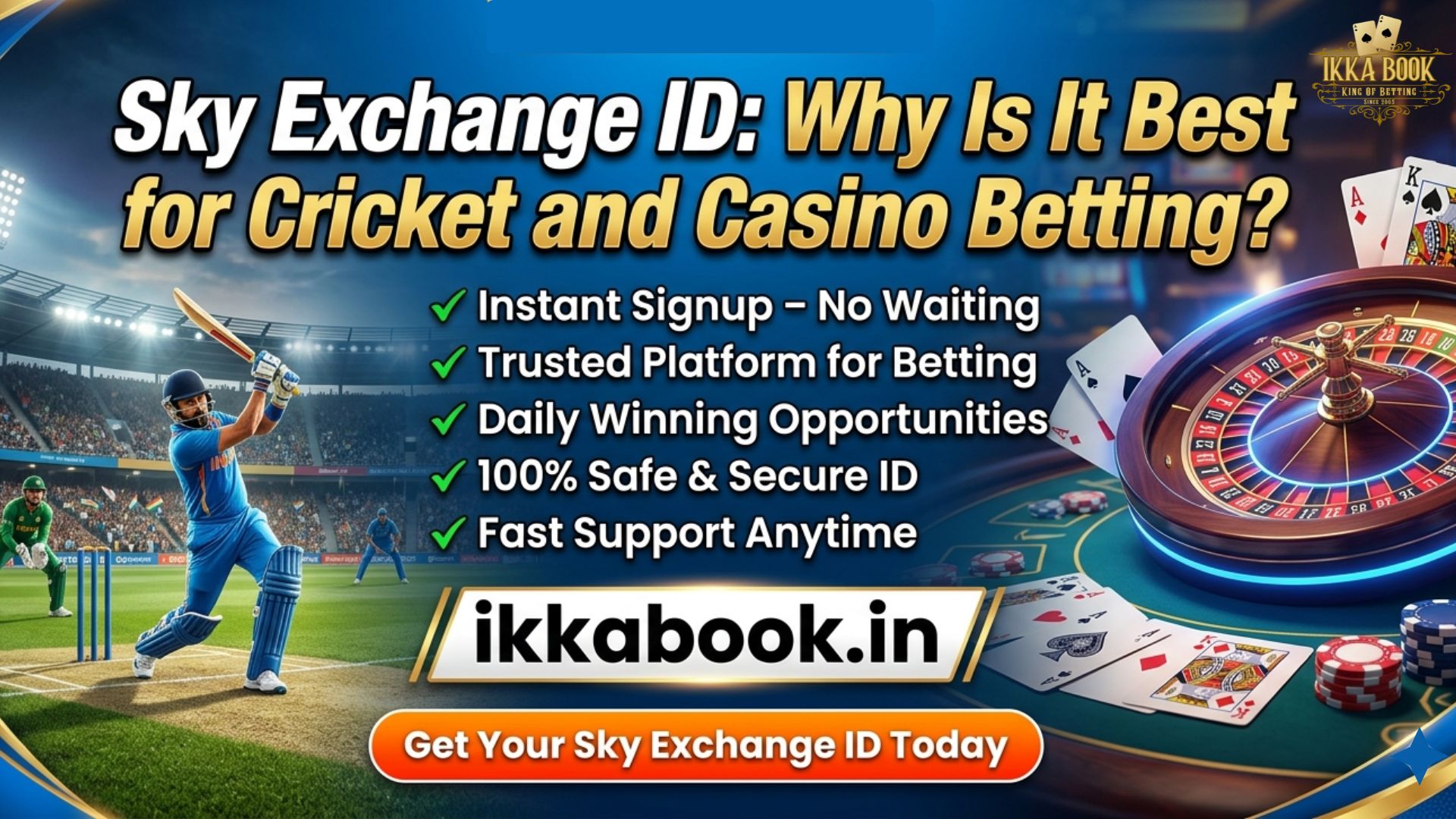 Choose Sky Exchange ID for trusted cricket betting and exciting casino action