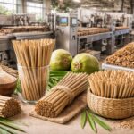 Dry Coconut Leaves Based Biodegradable Straw Manufacturing Plant