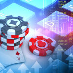 Online rummy and poker business concept. 3d illustration