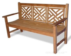 teak outdoor bench