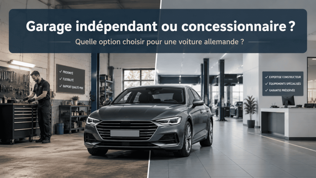 Garage indépendant ou concessionnaire quelle option choisir pour une voiture allemande