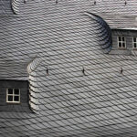 Fragment of apartment house roof, Germany
