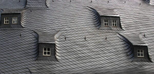 Fragment of apartment house roof, Germany