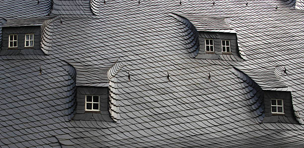 Fragment of apartment house roof, Germany
