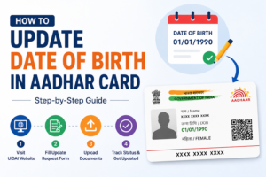 How to update date of birth in aadhar card