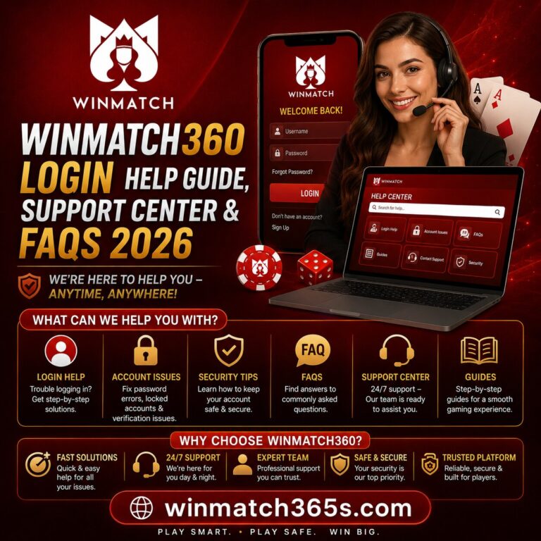 WinMatch360 Login Help Guide, Support Center & FAQs 2026