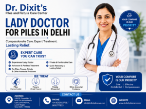 lady doctor for piles in Delhi