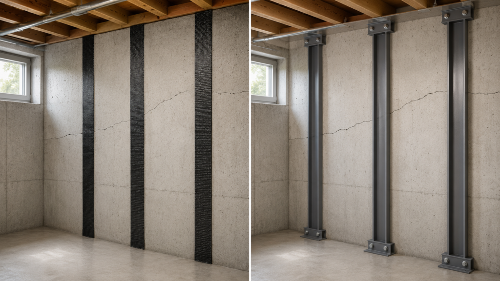 Basement wall reinforcement comparison