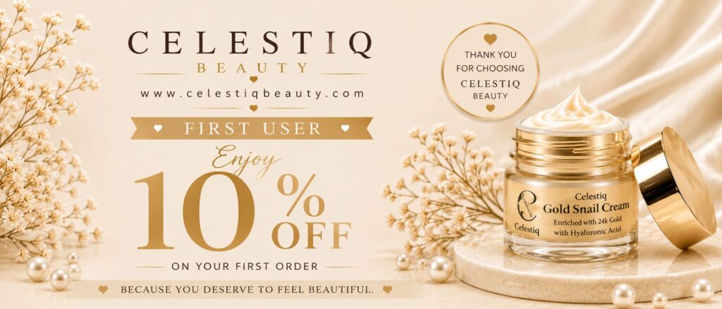 Celestq Beauty how use gold snail cream