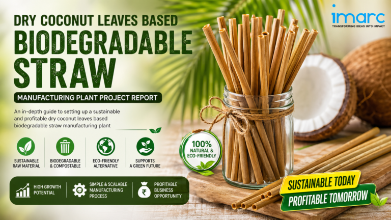 Dry Coconut Leaves Based Biodegradable Straw Manufacturing Plant