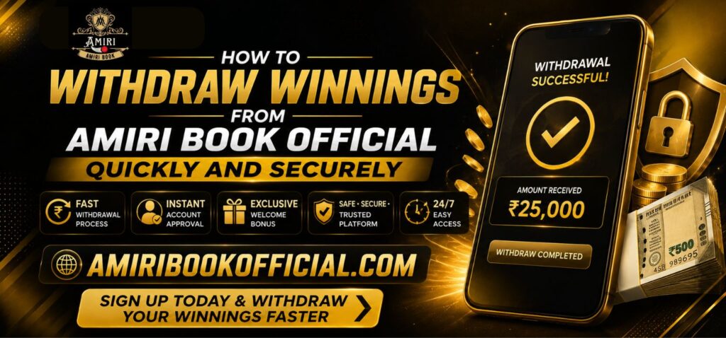 Quick withdrawal process through Amiri Book Official with secure payment options available
