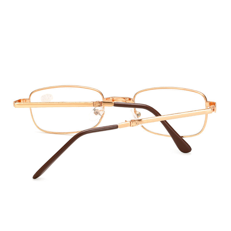 Golden Metal Foldable Adaptive Reading Glasses