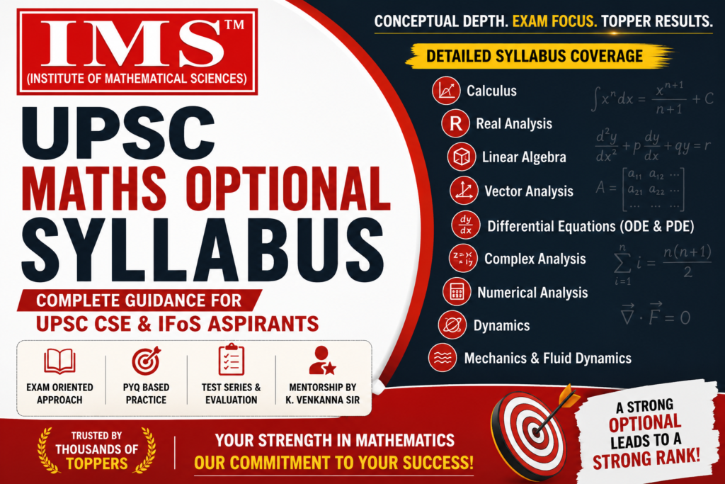 upsc maths optional syllabus