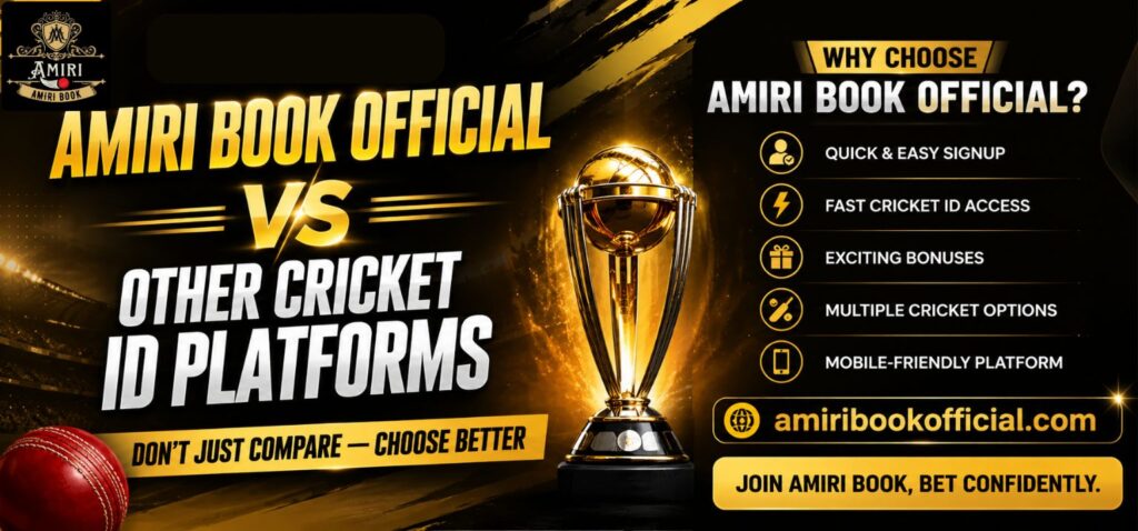 Amiri Book Official and other cricket ID platforms