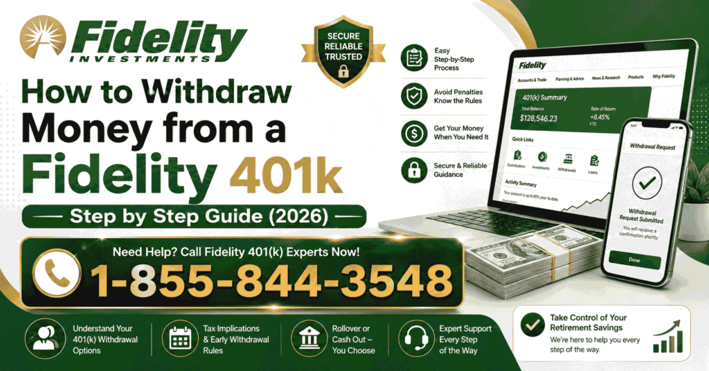 How to Withdraw Money from a Fidelity 401k - Step by Step (2026) 1-855-844-3548