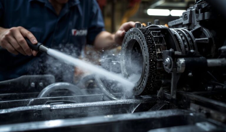 Precision Dry Ice Cleaning on Automotive Engine Parts