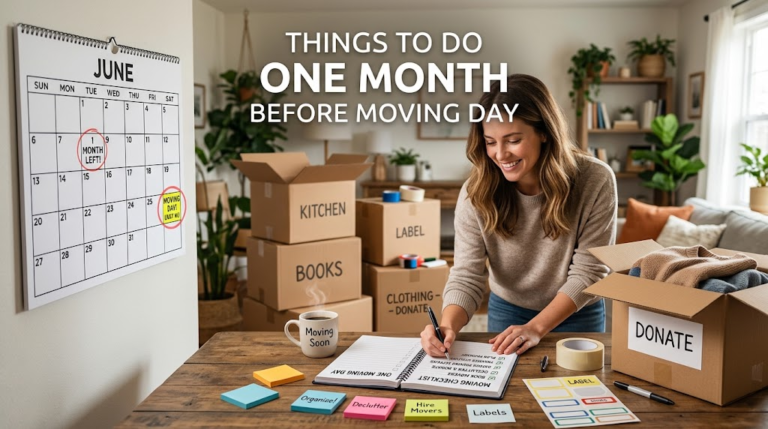 Things to Do One Month Before Moving Day