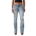 True Religion Becca Low Rise Cargo Flap Bootcut Jean