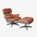 brown leather barcelona chair