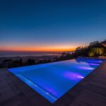lucid-origin_A_luxurious_modern_infinity-edge_swimming_pool_at_sunset_overlooking_a_villa_gar-0