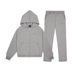 Grey Carsicko Core Tracksuit with zip-up hoodie and matching trousers