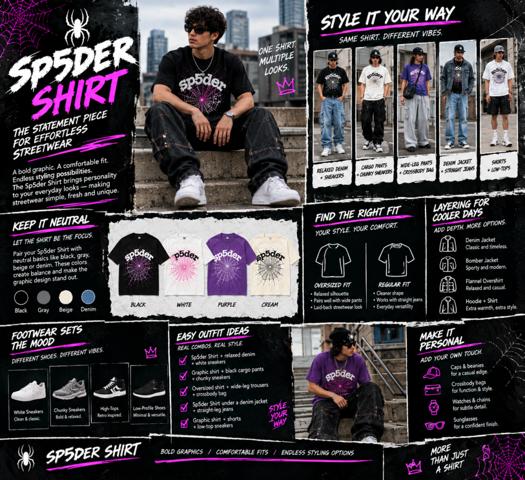 Sp5der Shirt: The Statement Piece for Effortless Streetwear