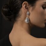 Molten Texture Sterling Silver Drop Earrings