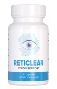 Reticlear eye health supplement bottle
