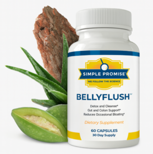 BellyFlush digestive support supplement bottle