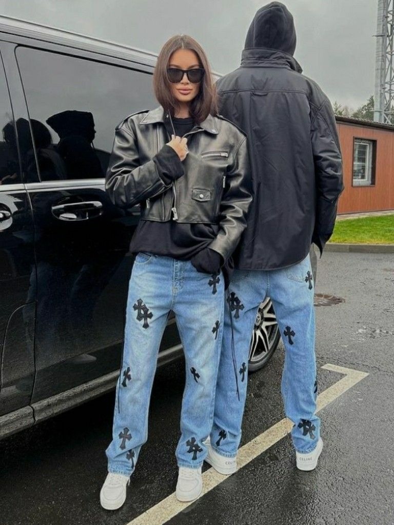 chrome hearts blue jeans