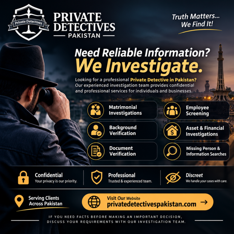 Private Investigators in Lahore