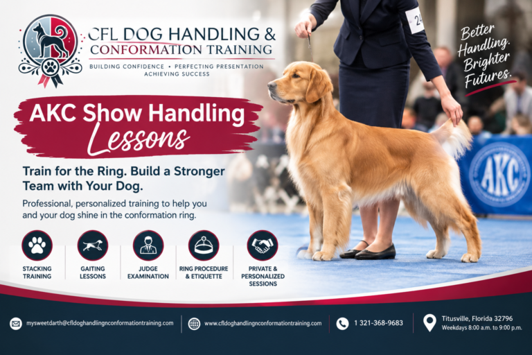 AKC show handling lessons