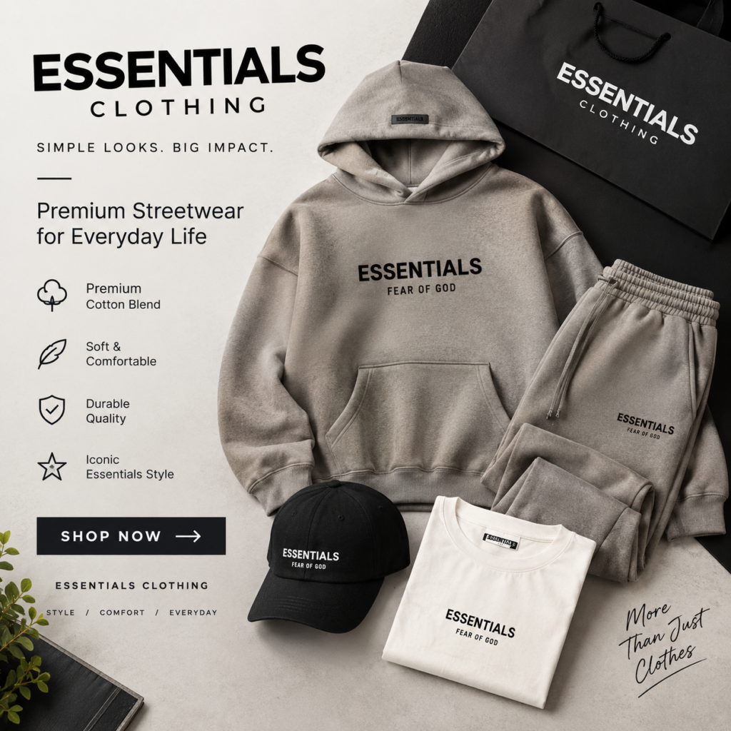 Essentials Hoodie Drop-Shoulder Soft Fleece Everyday Layer for Casual US Wardrobes