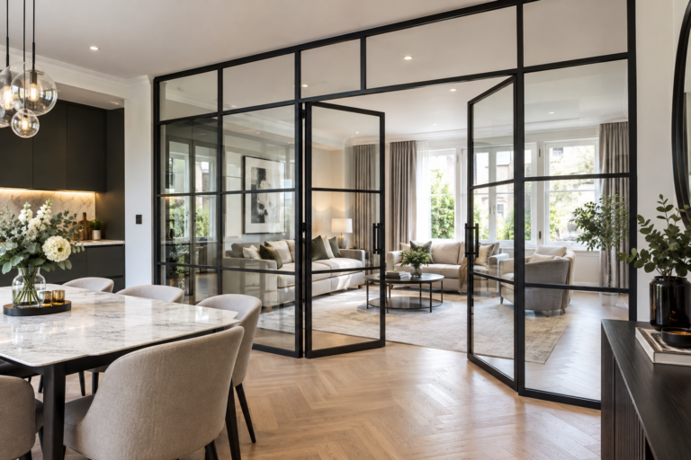 Modern Glass Partition Interior