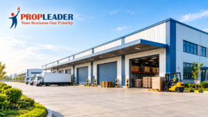 Modern Warehouse Complex with Propleader Branding