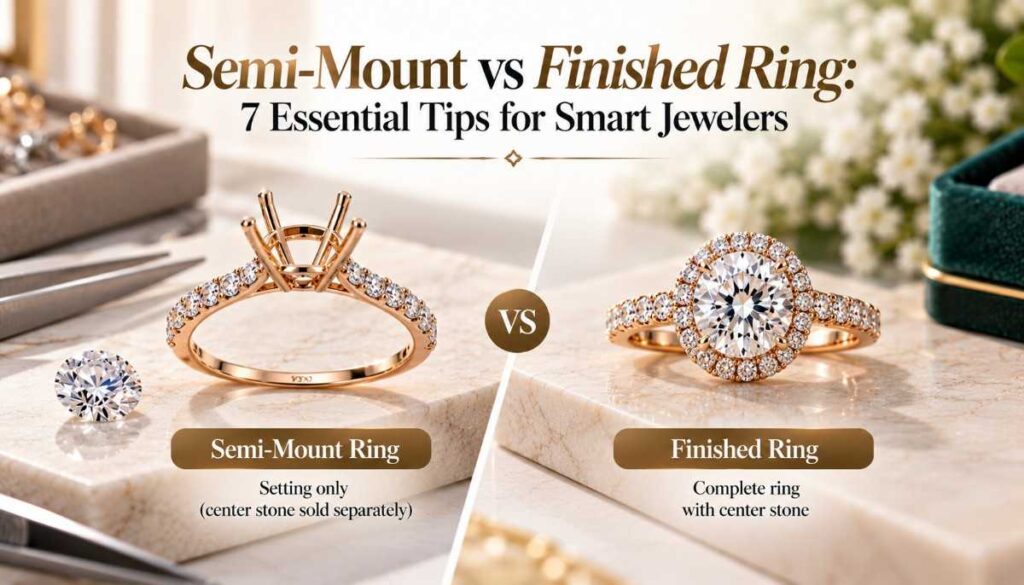 semi-mount vs finished ring