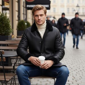 mens shearling coats